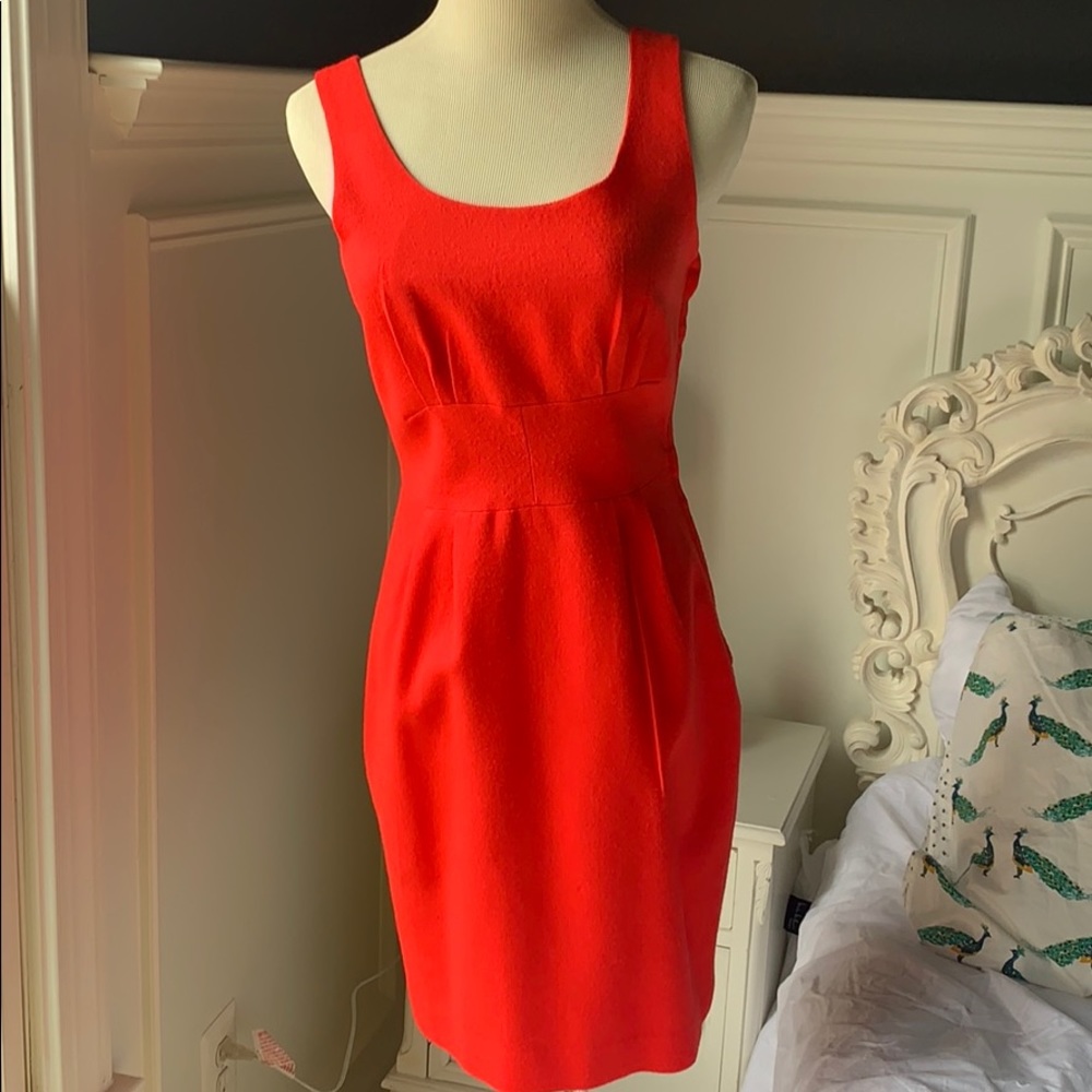 Red Loeffler Randall wool mini dress